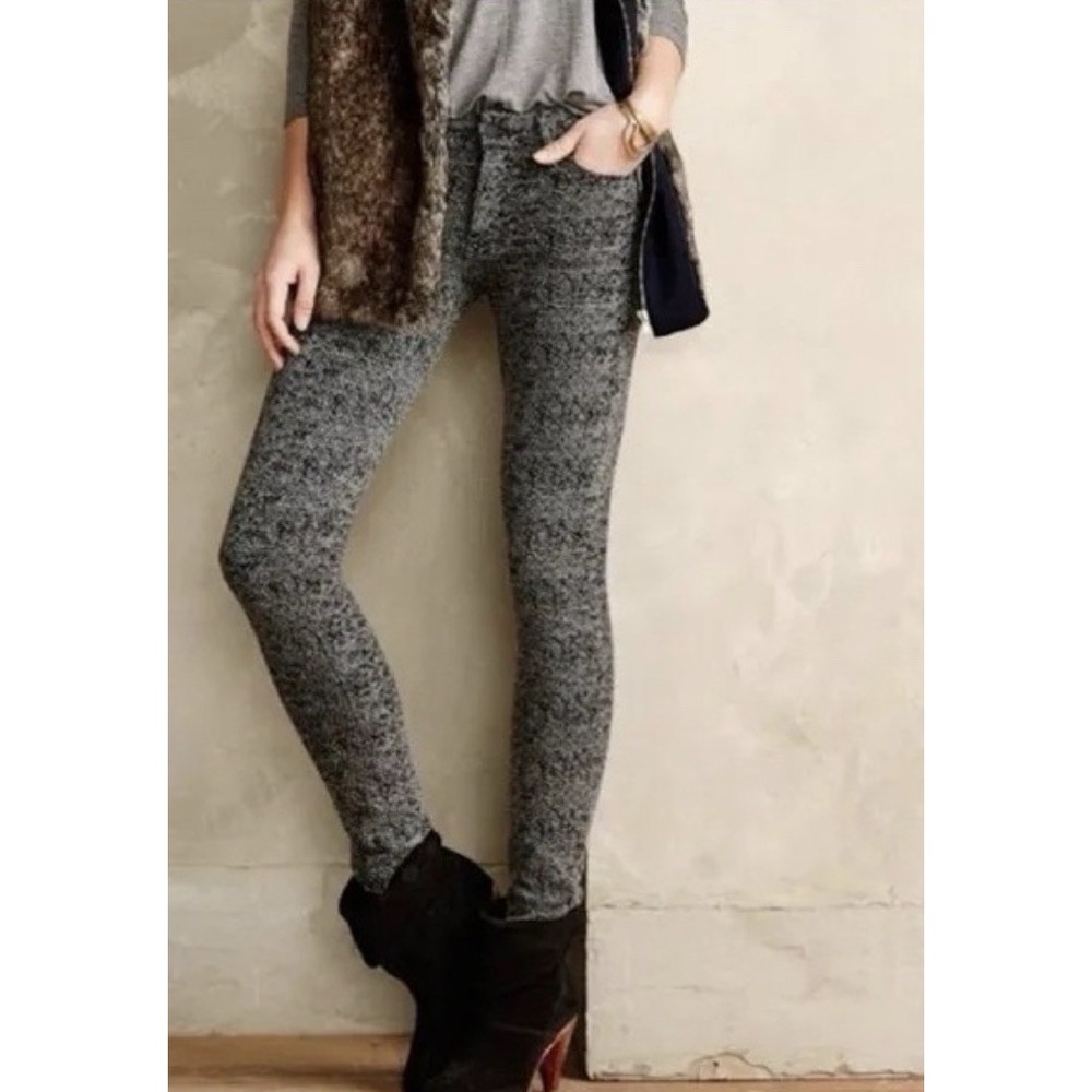 Mother The Looker Anything For a Story Knit Wool Blend Pants Size 28 Tweed